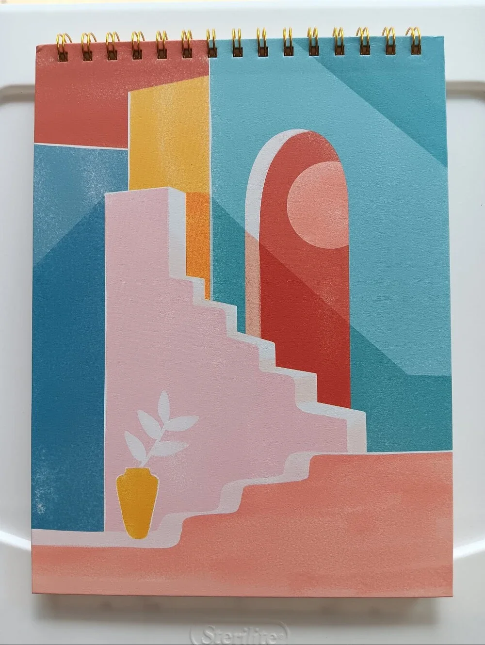 Clementine Spiral Bound Top Flip Hardcover Notebook Orange Pink Lined Pages